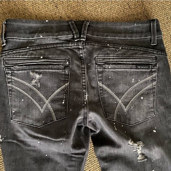 William Rast Savoy Skinny Distressed Black Jeans sz 29 NWOT - Picture 9 of 16